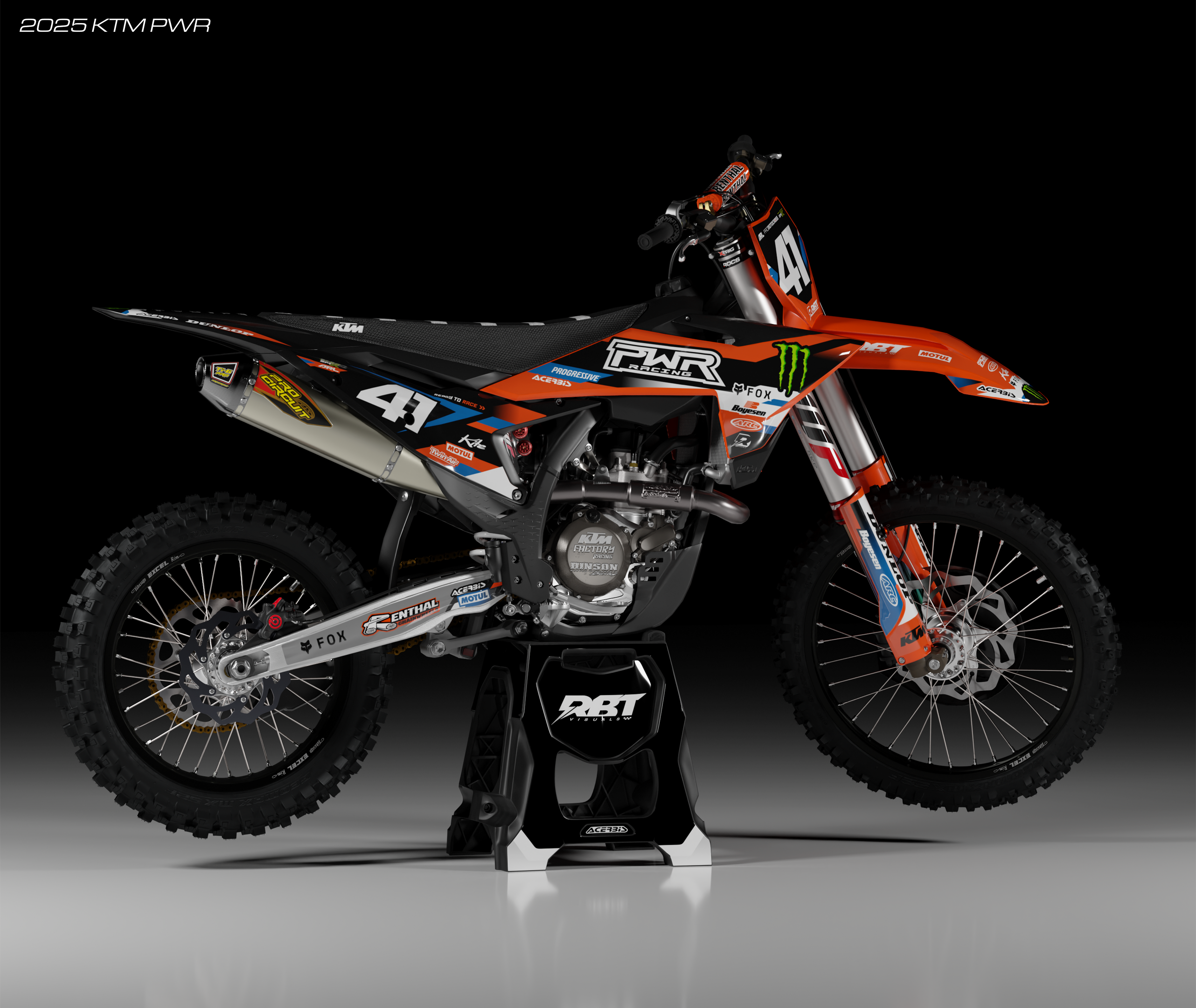 Détail du kit déco moto personnalisé RBT Visuals