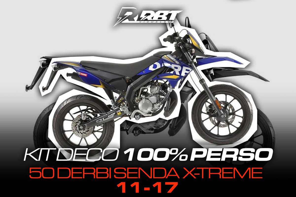 Kit déco 50cc Derbi Senda X-Treme 11-17 100% perso RBT Visuals