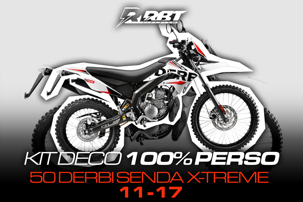 Exemple de rendu kit déco 50cc Derbi Senda X-Treme 11-17 RBT Visuals