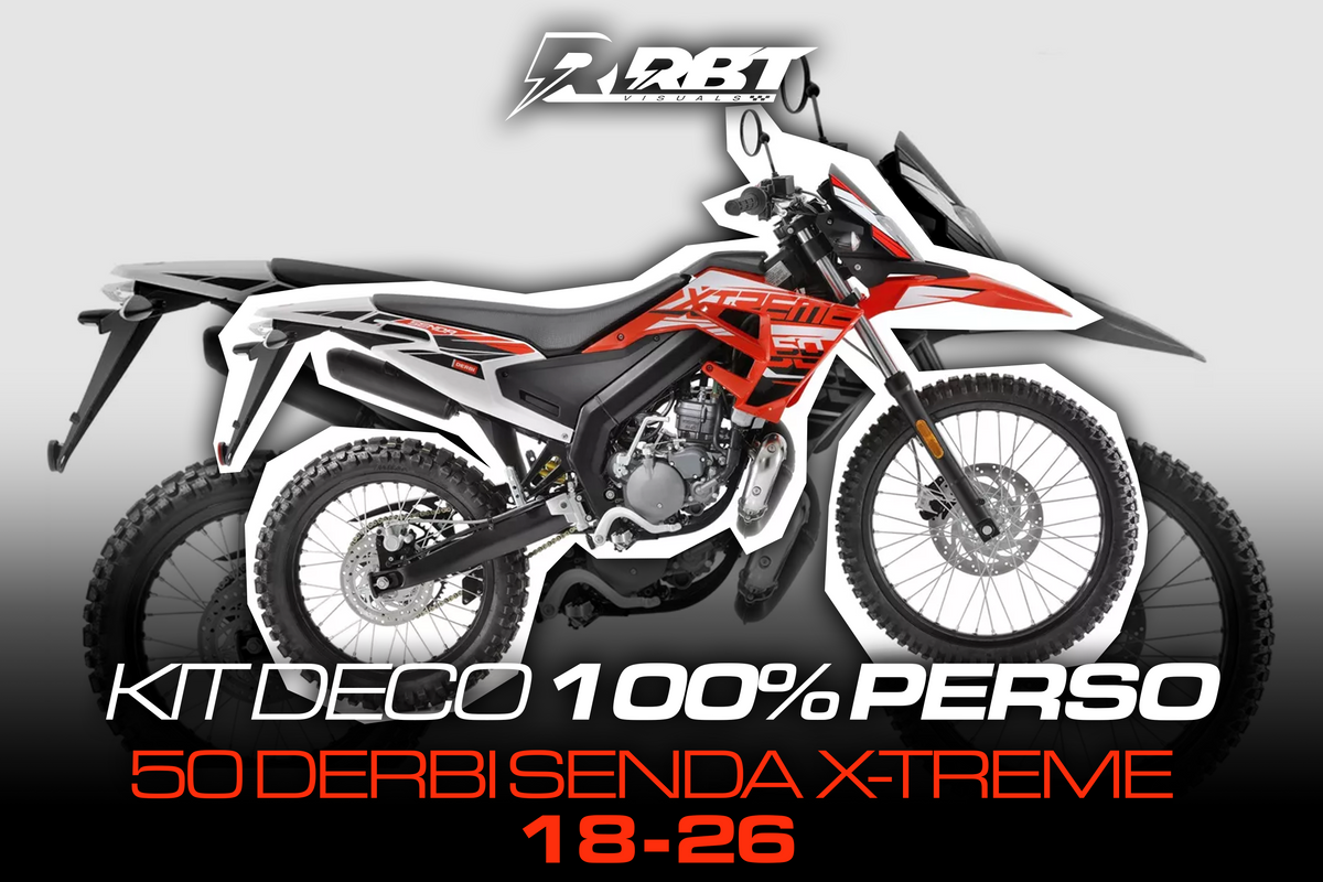 Exemple de rendu kit déco 50cc Derbi Senda X-Treme 18-26 RBT Visuals