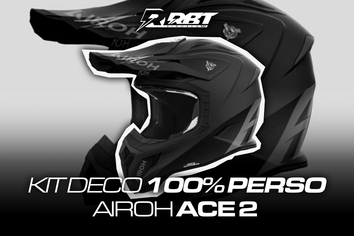 Kit déco casque Airoh Ace 2 100% perso RBT Visuals