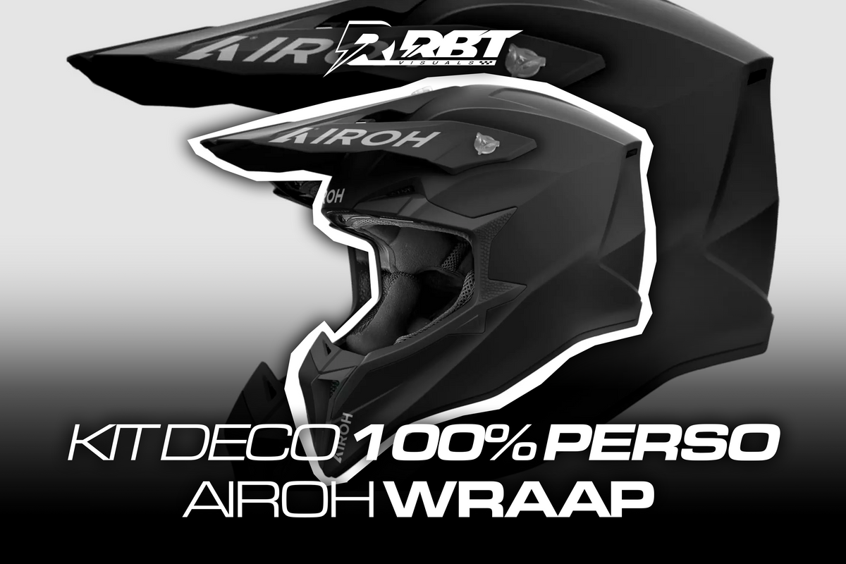 Kit déco casque Airoh WRAAP 100% perso RBT Visuals