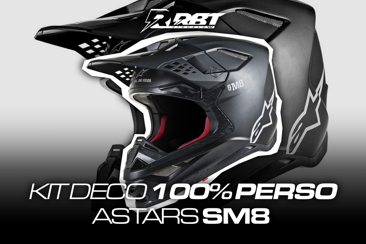 Kit déco casque Alpinestars SM8 100% perso RBT Visuals