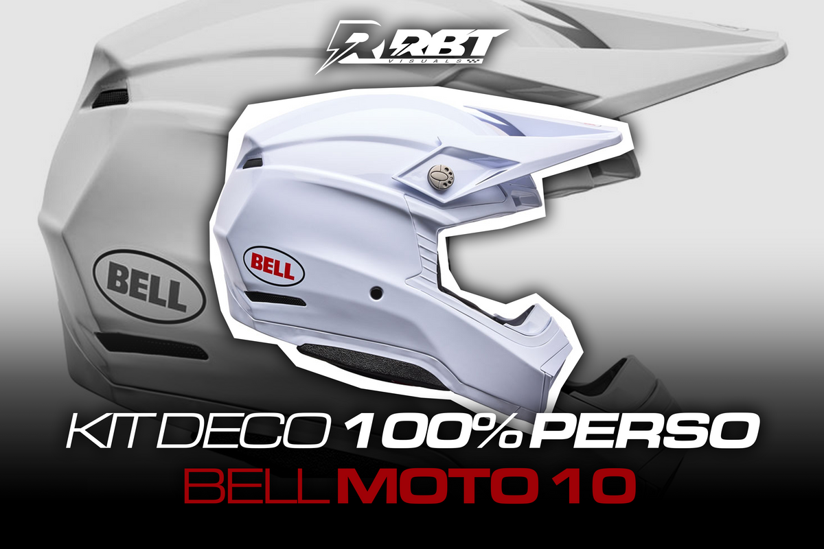 Kit déco casque Bell Moto 10 100% perso RBT Visuals