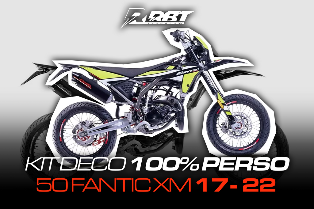 Kit déco 50cc Fantic XM 17-22 100% perso RBT Visuals