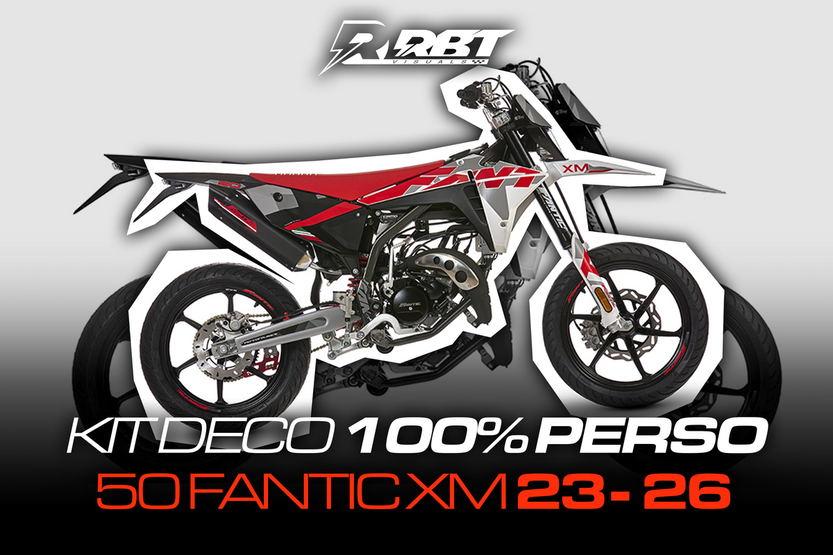 Kit déco 50cc Fantic XM 23-26 100% perso RBT Visuals