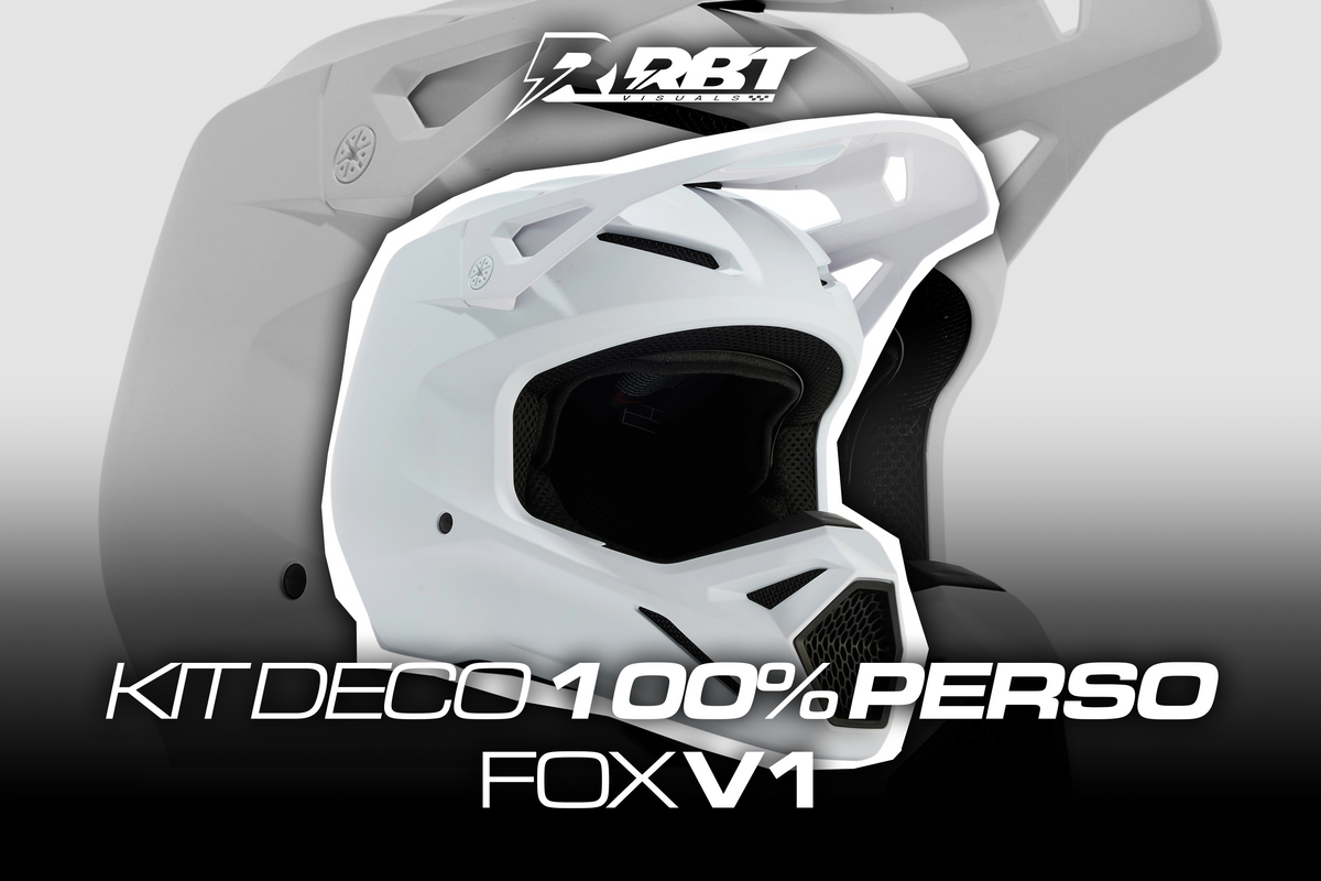 Kit déco casque Fox V1 100% perso RBT Visuals