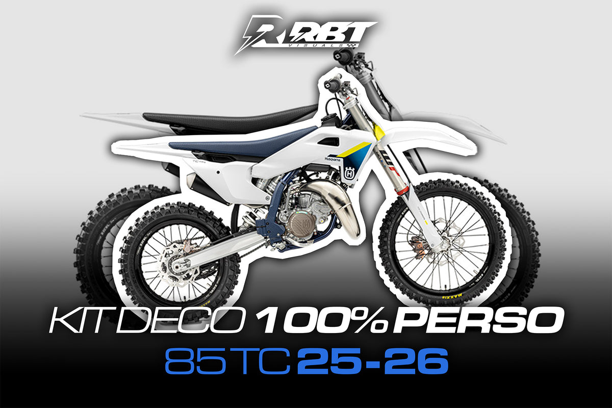 Kit déco motocross 100 % perso Husqvarna 85 TC 2025-2026 – RBT Visuals