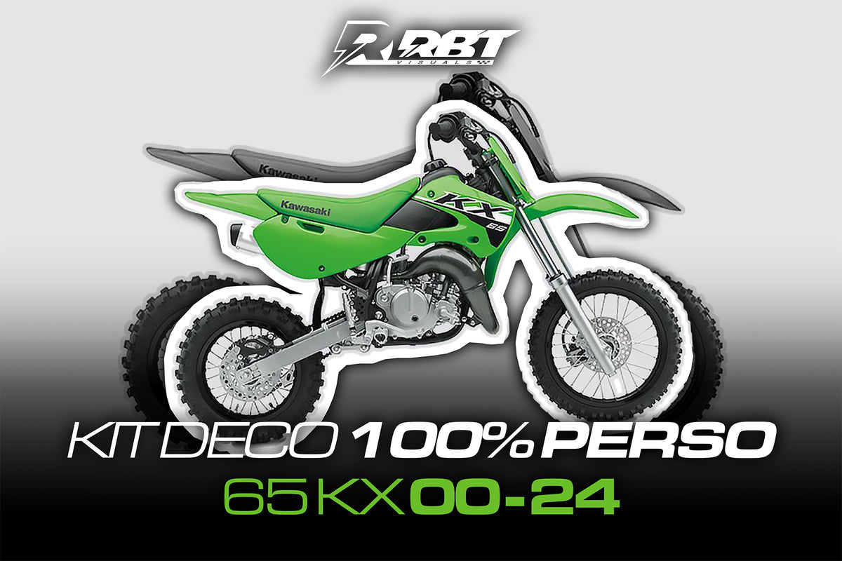 Kit déco motocross 100 % perso Kawasaki 65 KX 2000-2024 – RBT Visuals
