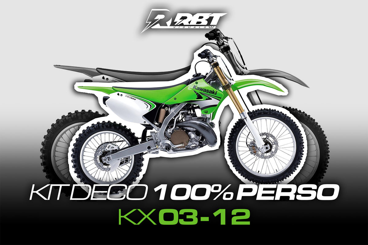 Kit déco motocross 100 % perso Kawasaki KX 2003-2012 – RBT Visuals