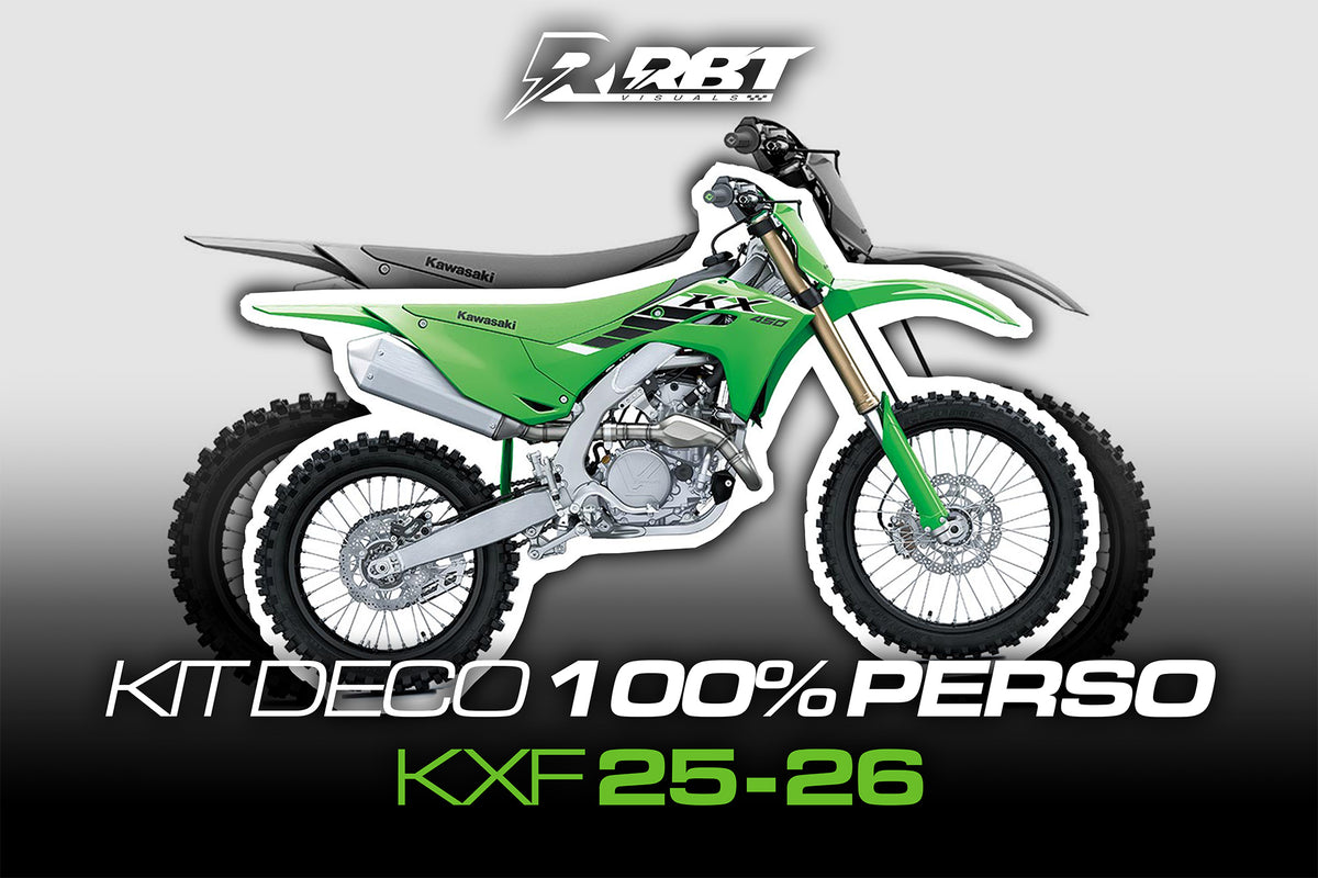 Kit déco motocross 100 % perso Kawasaki KXF 2025-2026 – RBT Visuals