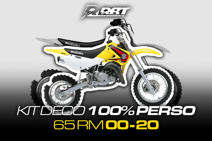 Kit déco motocross 100 % perso Suzuki 65 RM 2000-2020 – RBT Visuals