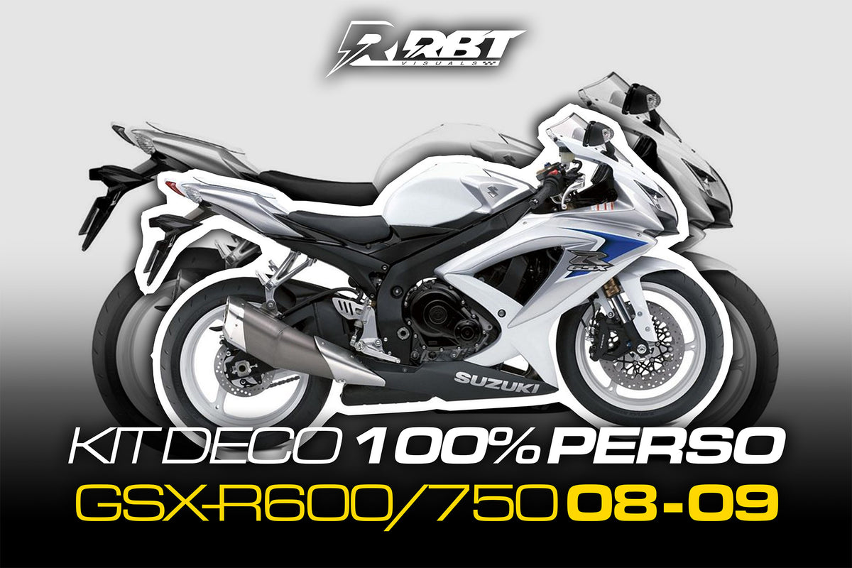Kit déco 100 % perso Suzuki GSX-R600/750 2008-2009 – RBT Visuals
