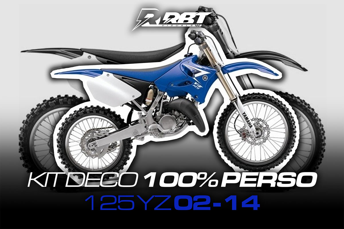 Kit déco motocross 100 % perso Yamaha YZ 125 2002-2014 – RBT Visuals