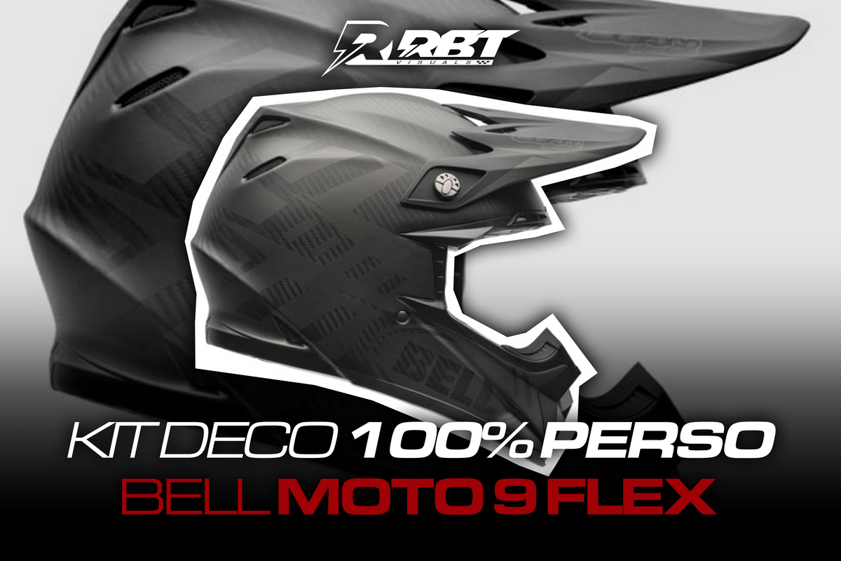 Kit déco casque Bell Moto 9 Flex 100% perso RBT Visuals