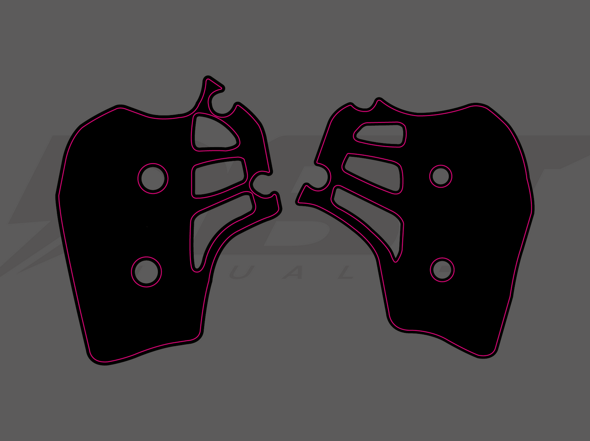Template ouïes de radiateur Cagiva WMX 1988 RBT Visuals