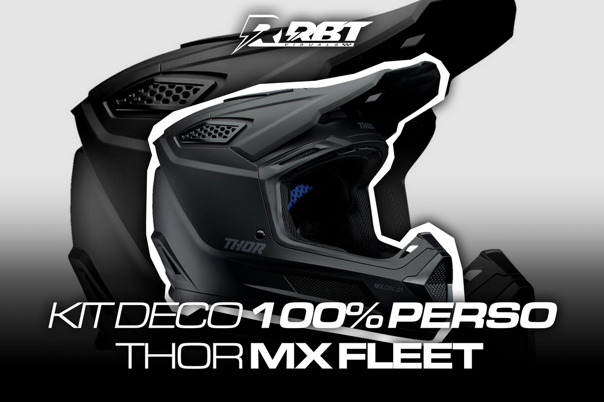 Kit déco casque Thor MX Fleet 100% perso RBT Visuals